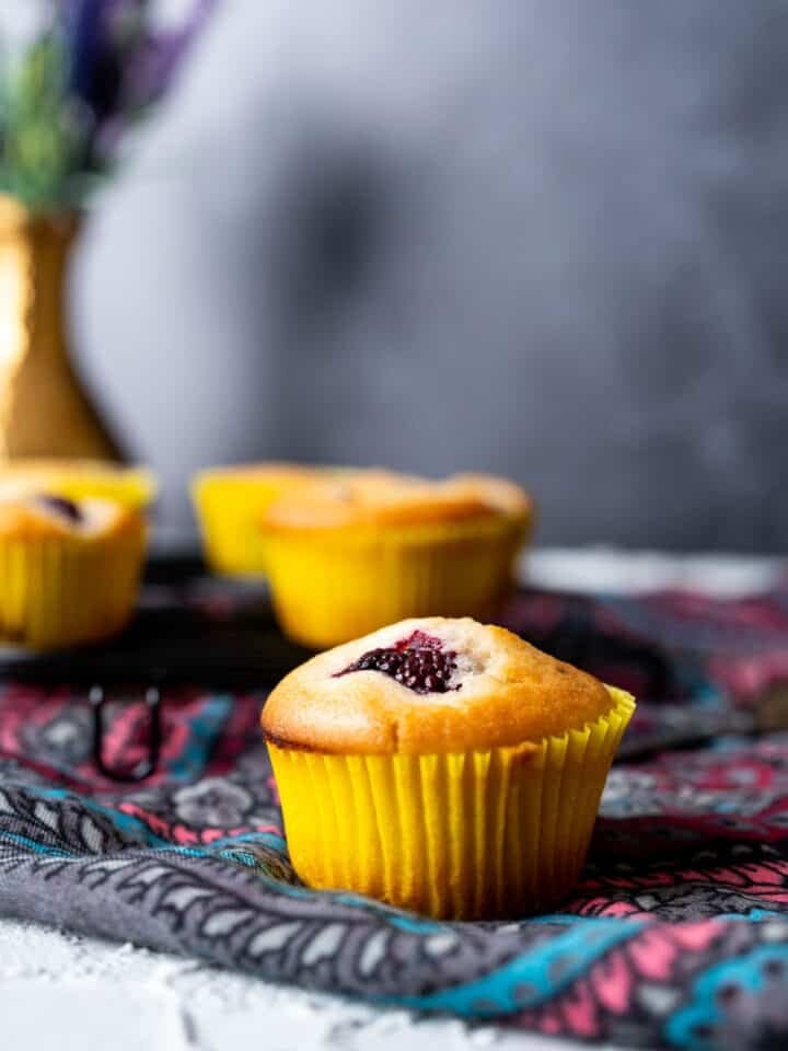 VEGAN BLACKBERRY MUFFINS post feature image